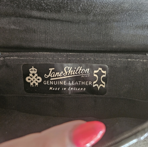 Jane Shilton Black Patent Leather Handbag/Shoulder Bag Vtg - Picture 7 of 8